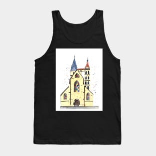 gothic church in Germany whimsical watercolor painting Tank Top